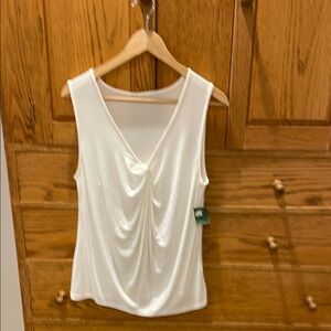 Off White, flowy, dressy tank top.